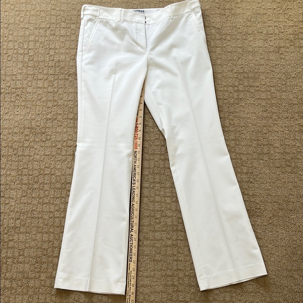 Express White Flared Trousers